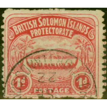 Solomon Islands 1907 1d Rose-Carmine SG2 Good Used