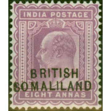 Somaliland 1903 8a Purple SG30Var 'Curved Overprint' Fine MM