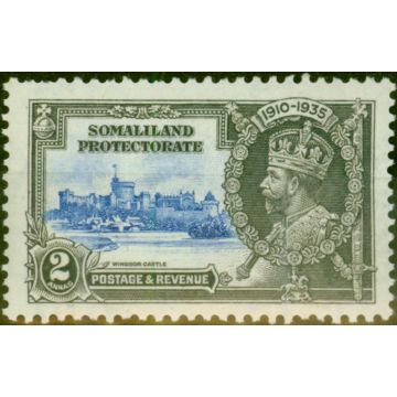 Somaliland 1935 2a Ultramarine & Grey SG87k Kite & Vertical Log Fine LMM 