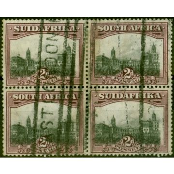 South Africa 1927 2d Grey & Maroon SG34 Good Used Stamp Block of 4