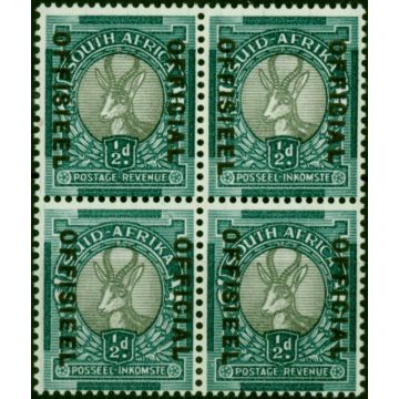 South Africa 1937 1/2d Grey & Green SG020w Wmk Upright V.F MNH Block of 4 (2) 