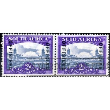 South Africa 1949 2d Slate & Brt Violet SG036b Fine Used (11) 