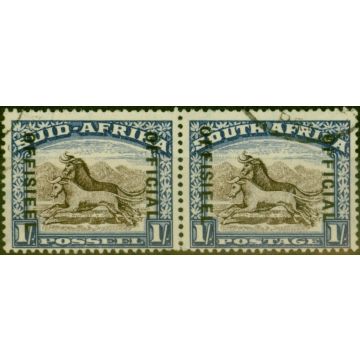 Rare Postage Stamp South Africa 1950 1s Brown & Chalky Blue SG038 Fine Used