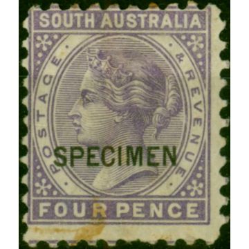 South Australia 1890 4d Pale Violet Specimen SG184s Good MM 