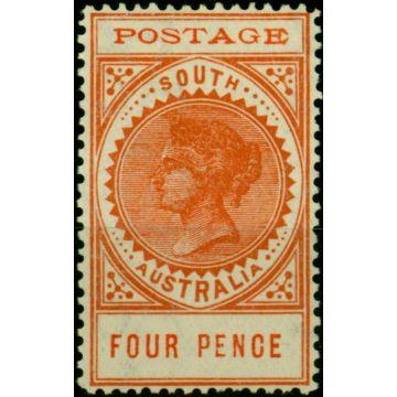 South Australia 1902 4d Red-Orange SG269 Fine & Fresh LMM 