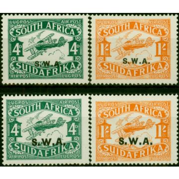 South West Africa 1930 Set of 4 1st & Later Print SG70-71b Fine MM