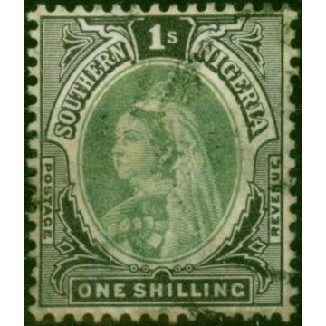 Southern Nigeria 1901 1s Green & Black SG6 Good Used