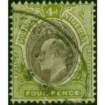 Southern Nigeria 1905 4d Grey-Black & Olive-Green SG26 Good Used