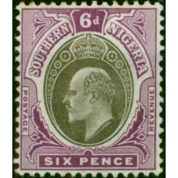 Southern Nigeria 1905 6d Grey-Black & Bright Purple SG27 Fine LMM 
