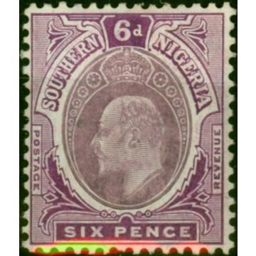 Southern Nigeria 1911 6d Dull Purple & Bright Purple SG39a Fine MM 