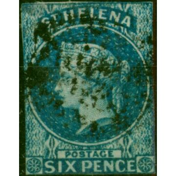 St Helena 1856 6d Blue SG1 Good Used (4)