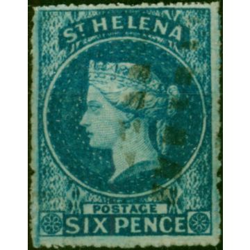 St Helena 1861 6d Blue SG2a Fine Used (2)