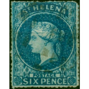 St Helena 1861 6d Blue SG2a Good Used (3)