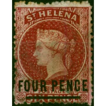 St Helena 1868 4d Carmine SG14 Type B Good Unused
