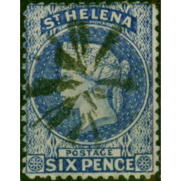 St Helena 1873 6d Ultramarine SG16a Fine Used (2)