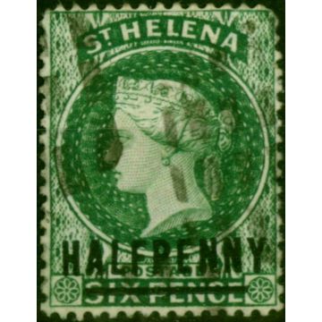 St Helena 1885 1/2d Green SG35x Wmk Reversed Good Used 