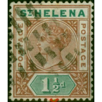 St Helena 1890 1 1/2d Red-Brown & Green SG48 Fine Used