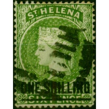St Helena 1894 1s Yellow-Green SG45 Fine Used