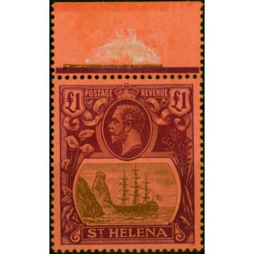 St Helena 1922 £1 Grey & Purple-Red SG96 V.F MNH