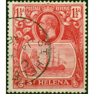 St Helena 1923 1 1/2d Rose-Red SG99 V.F.U