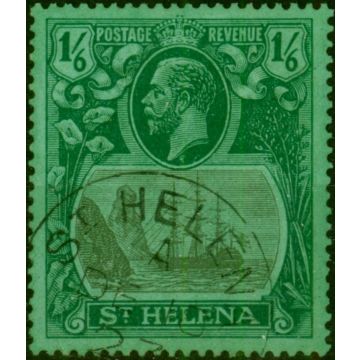 St Helena 1927 1s6d Grey & Green-Green SG107 V.F.U 'Madame Joseph' Forged Cancel
