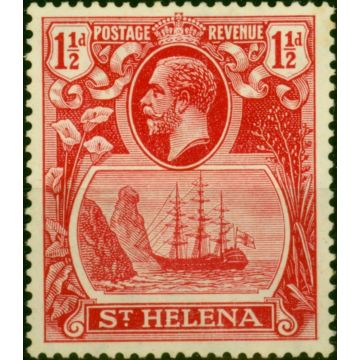 St Helena 1937 1 1/2d Deep Carmine-Red SG99f Good LMM 