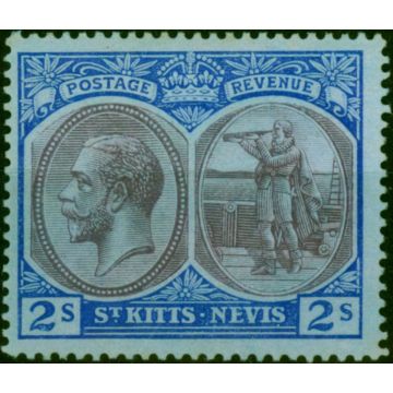 St Kitts & Nevis 1920 2s Dull Purple & Blue-Blue SG32 Fine MM