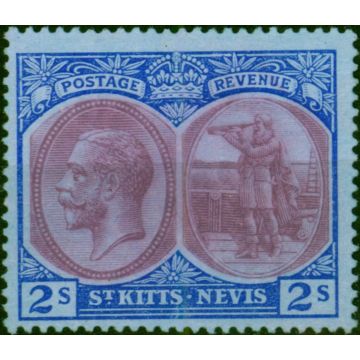 St Kitts & Nevis 1920 2s Dull Purple & Blue-Blue SG32 Fine MM (2)