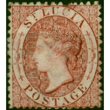 St Lucia 1863 (1d) Lake SG5ax Wmk Reversed Fine MM