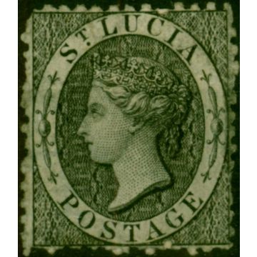 St Lucia 1864 (1d) Black SG11 Good Unused 