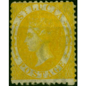 St Lucia 1864 (4d) Yellow SG12 Fine MM 