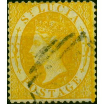 St Lucia 1876 (4d) Yellow SG16 Fine Used (2)