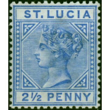St Lucia 1891 2 1/2d Ultramarine SG46 Fine LMM 