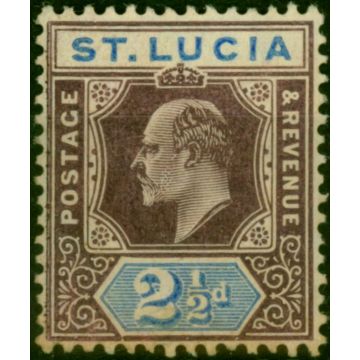 St Lucia 1904 2 1/2d Dull Purple & Ultramarine SG68 Fine VLMM 
