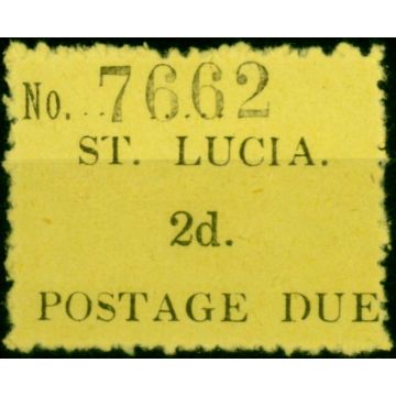 St Lucia 1930 2d Black-Yellow SGD2 Fine MM 