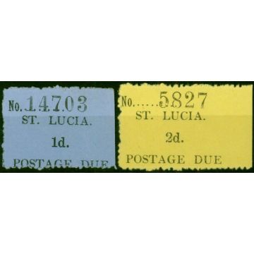 St Lucia 1936 Postage Due Set of 2 SGD1-D2 Fine LMM 