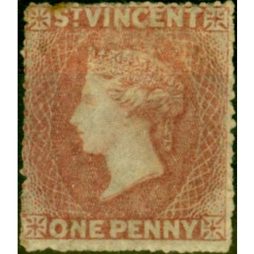 St Vincent 1861 1d Rose-Red SG1 Fine Mtd Mint