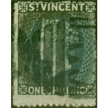 St Vincent 1866 1s Slate-Grey SG9 Fine Used (3)