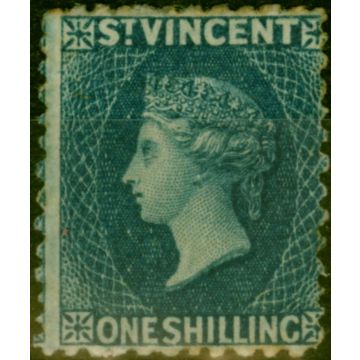 St Vincent 1869 1s Indigo SG13 Fine Mtd Mint
