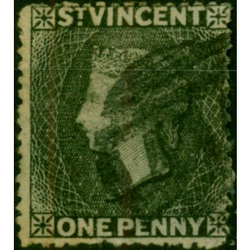 St Vincent 1871 1d Black SG15 Fine Used (2)