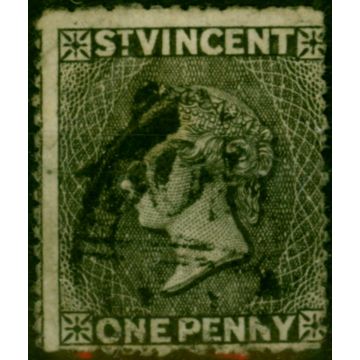 St Vincent 1871 1d Black SG15 Good Used (2)