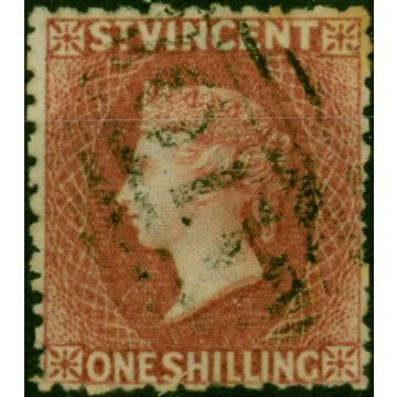St Vincent 1872 1s Deep Rose-Red SG17 Fine Used (2)