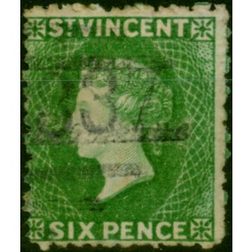 St Vincent 1880 6d Bright Green SG30 Fine Used (3)