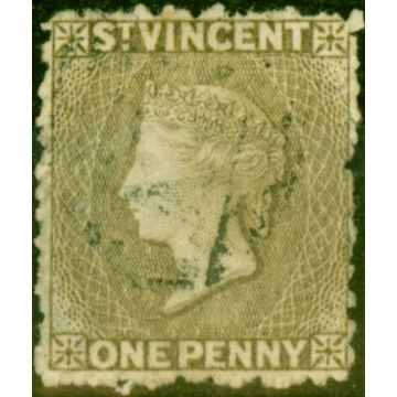 St Vincent 1881 1d Drab SG37 Fine Used Stamp