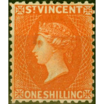 St Vincent 1883 1s Orange-Vermilion SG45 Fine & Fresh Mounted Mnt