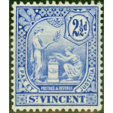 St Vincent 1907 2 1/2d Blue SG97 Fine MM (2)