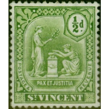 St Vincent 1909 1/2d Green SG102 Fine LMM 