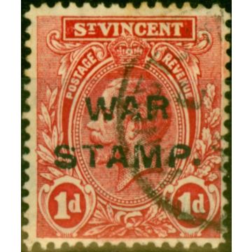 St Vincent 1916 1d Red SG122 Fine Used