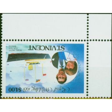St Vincent 1981 Royal Wedding $4 SG672w Wmk Inverted V.F MNH 