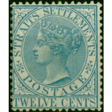 Straits Settlements 1867 12c Blue SG15 Fine & Fresh MM 